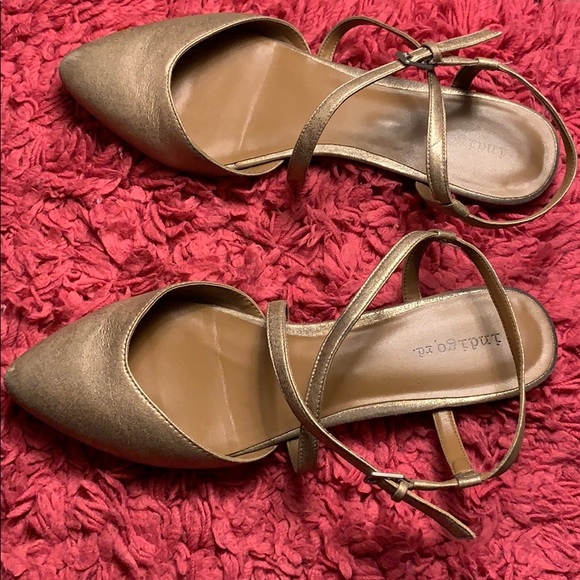 Indigo rd. Gold Strappy Flats - Picture 3 of 4